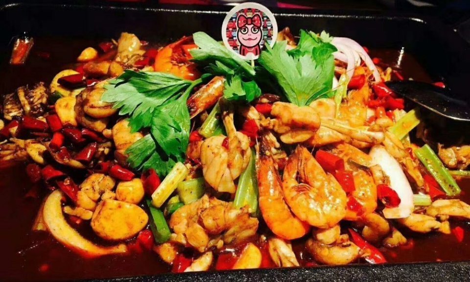 牛蛙爱上基围虾图片