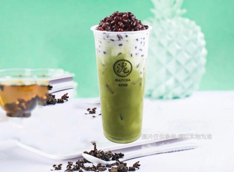 红豆抹茶牛奶图片
