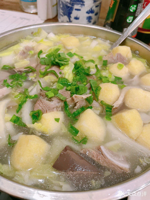 白菜粉丝羊肉锅图片