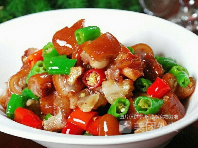 美人椒炒猪蹄图片