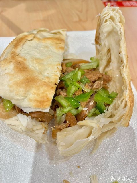 剪花肉夹馍图片