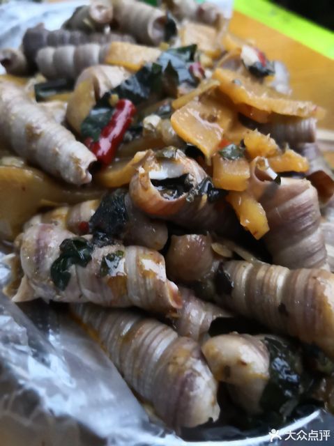 老友炒手指螺图片