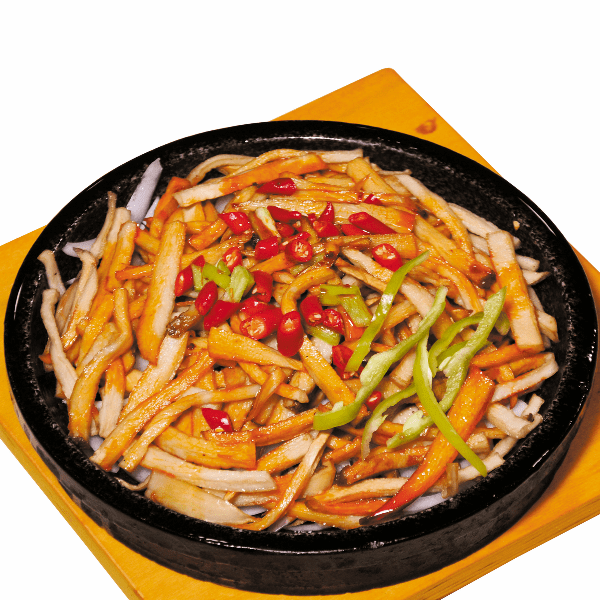 石锅杏鲍菇送米图片