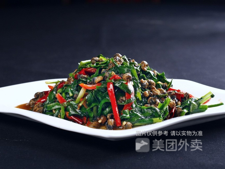 韭菜炒螺蛳肉图片