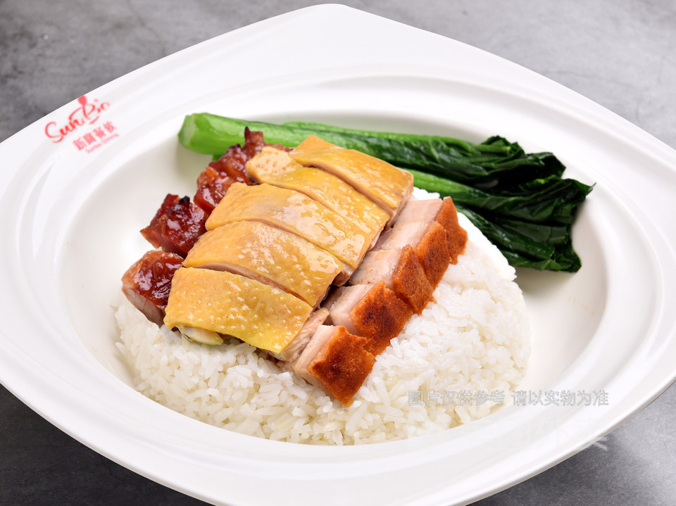 烧味三拼饭图片