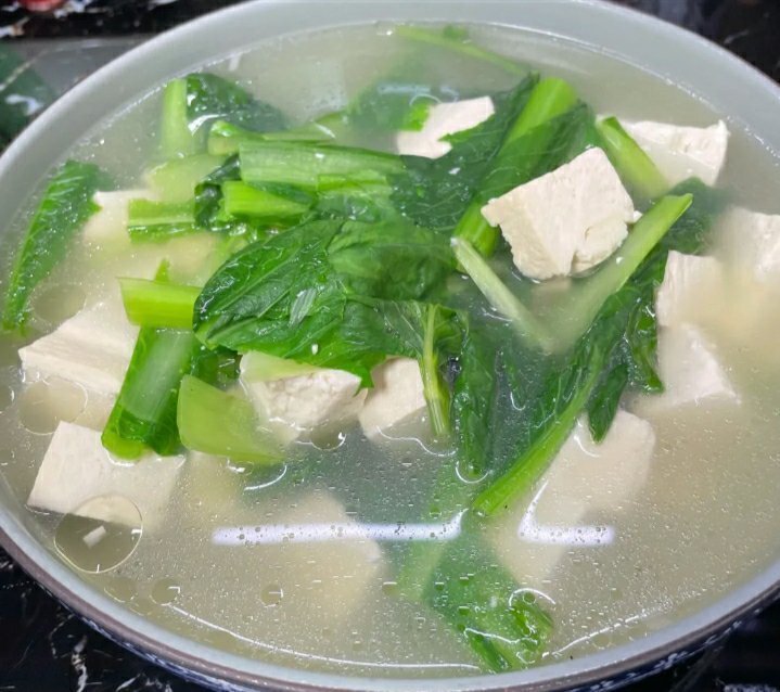 小白菜豆腐汤图片