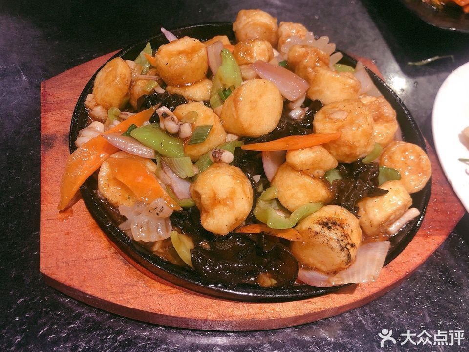 铁板三鲜日本豆腐图片