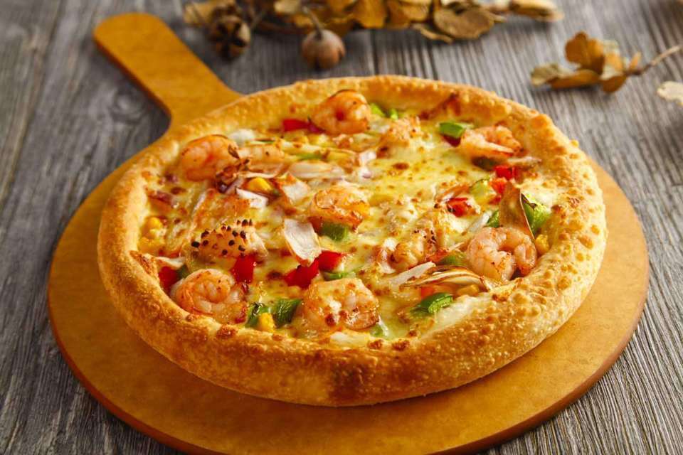 超级海鲜比萨图片