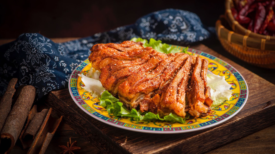 秘制烧烤羊排图片