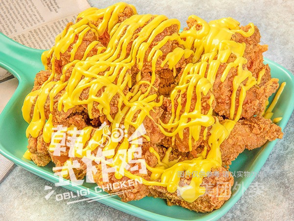 人气甜辣无骨炸鸡推荐菜:obligi 韩式炸鸡位于北京市丰台区天外天美食