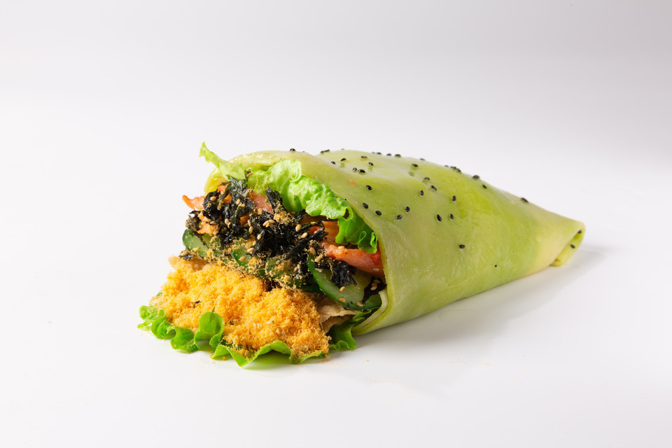 韩式海苔肉松煎饼图片