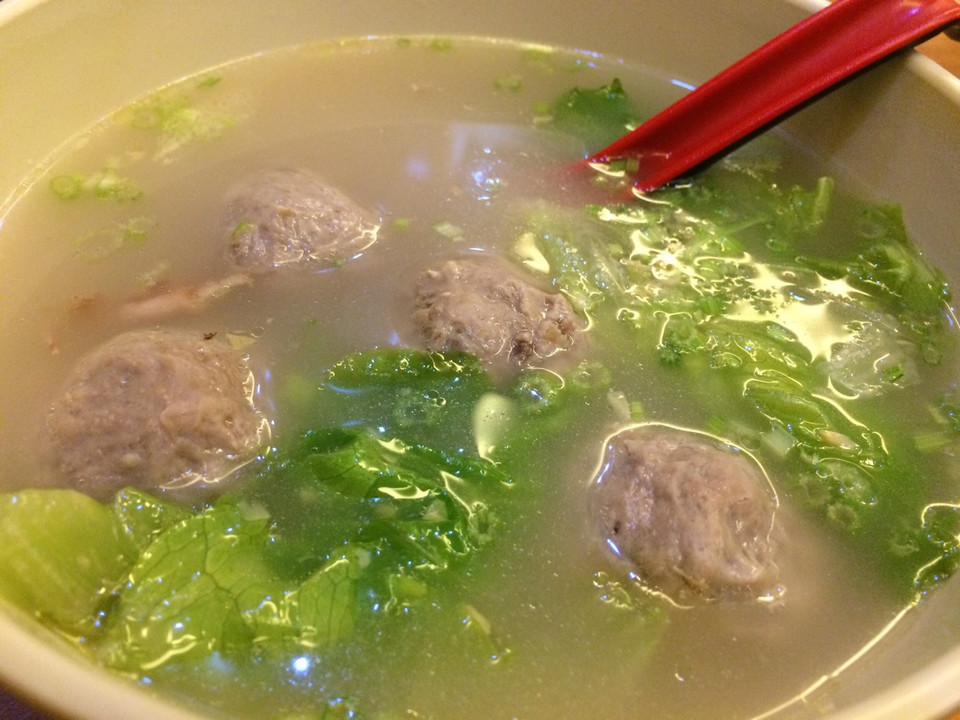 牛肉丸生菜汤图片