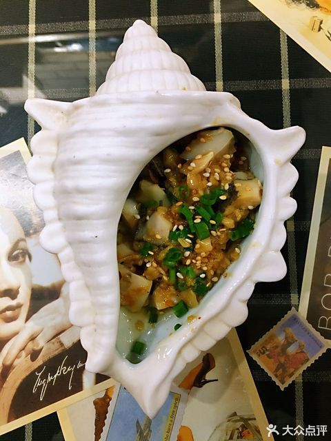 蒜蓉烤海螺图片