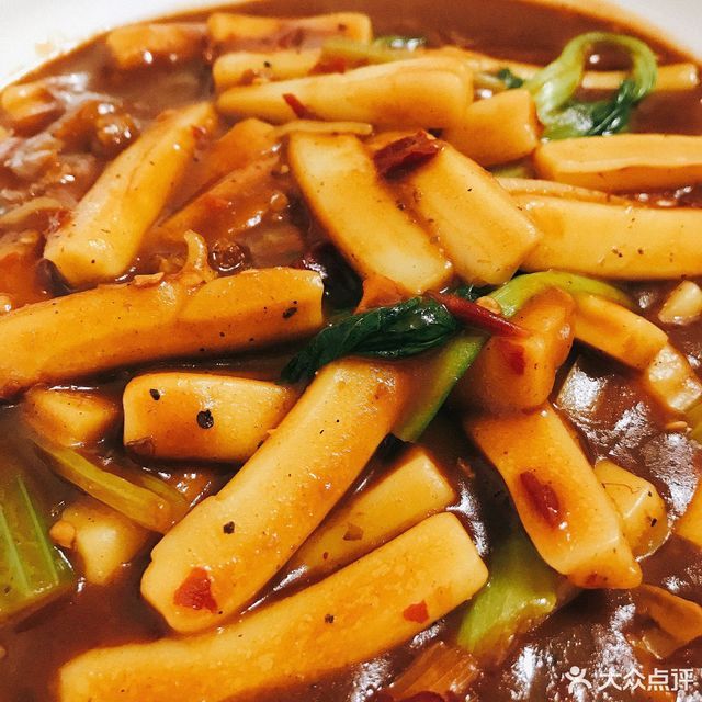 鸡肉炒年糕图片