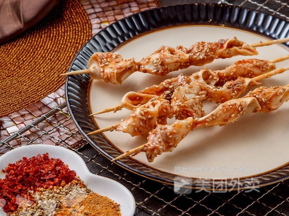 碳烤牛心管图片