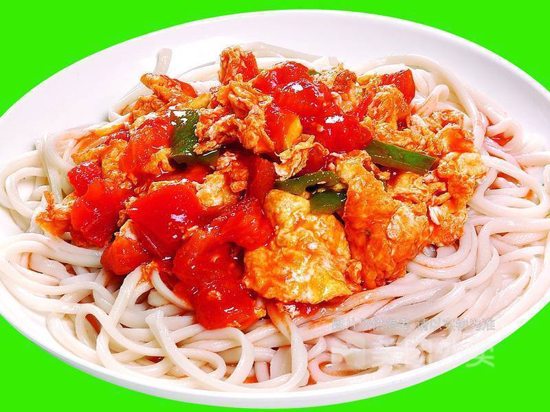 番茄鸡蛋炒拉面图片