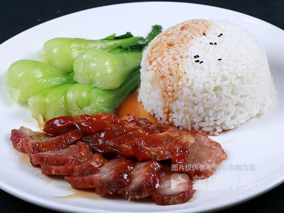 金牌烤鴨飯金牌烤鴨拼叉燒飯推薦菜:廣源記港式燒臘(饕客江湖店)位於