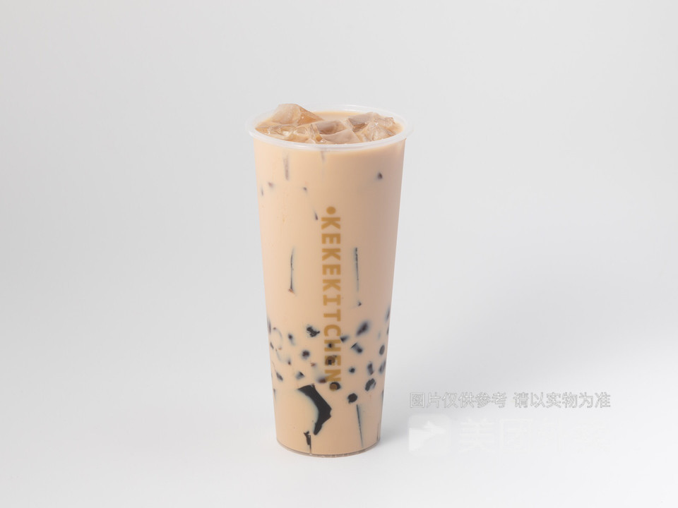 烧仙草珍珠奶茶图片