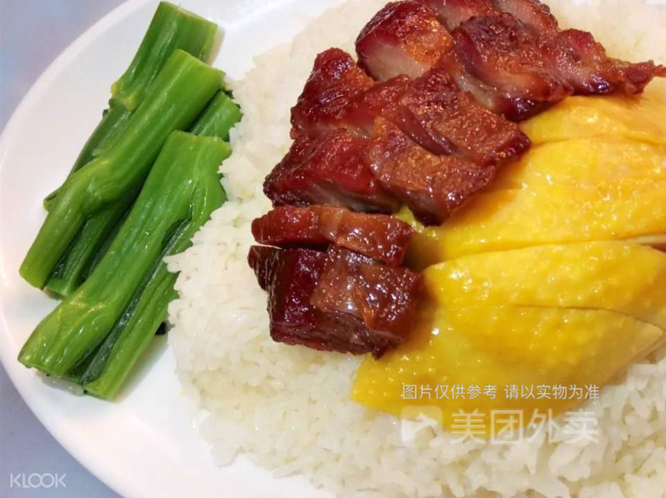 叉烧拼鸡饭图片