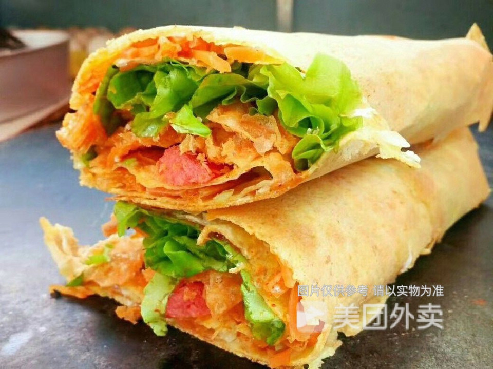 沙拉味香脆杂粮煎饼图片