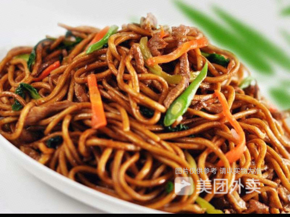 青椒肉丝炒面图片