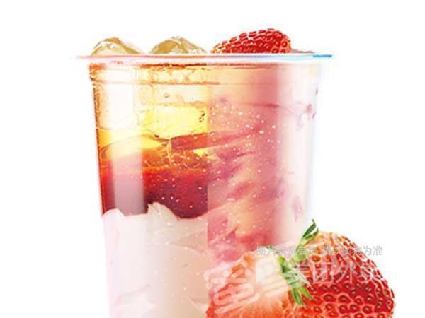 草莓摇摇奶昔图片