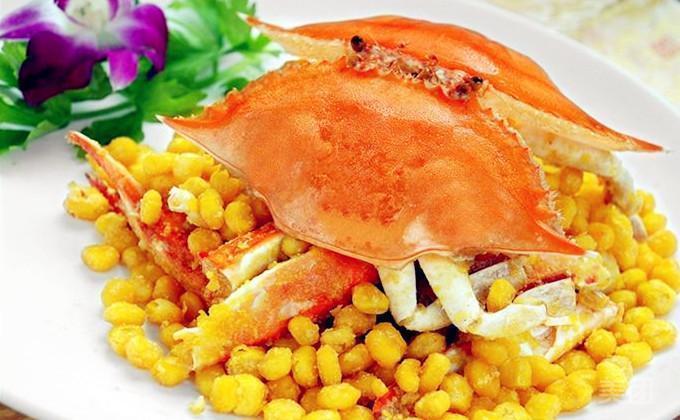 金沙玉米花蟹图片