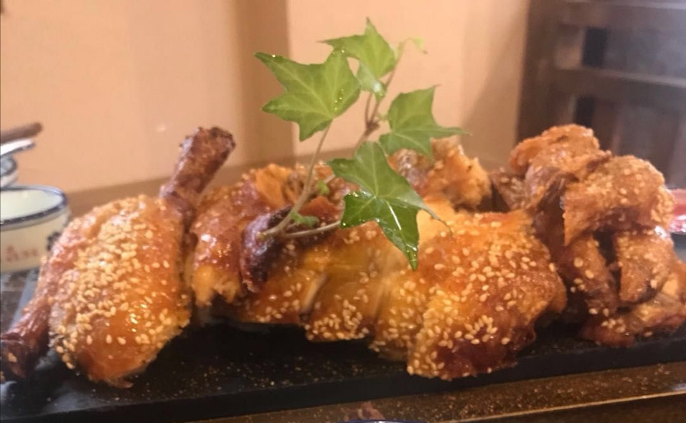 脆皮芝麻烤鸡