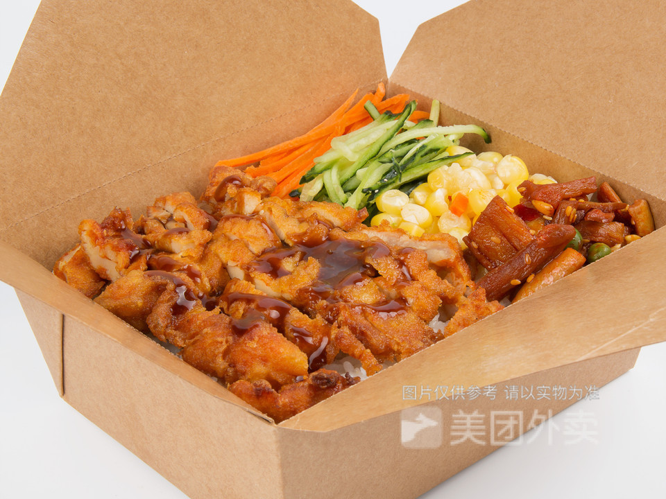 妙滋味双拼饭肉肉饭