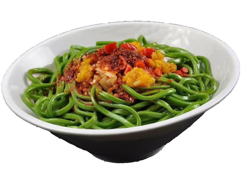 香肉沫绿色菠菜面图片