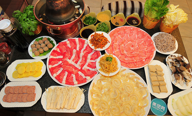 老北京铜锅涮肉图片