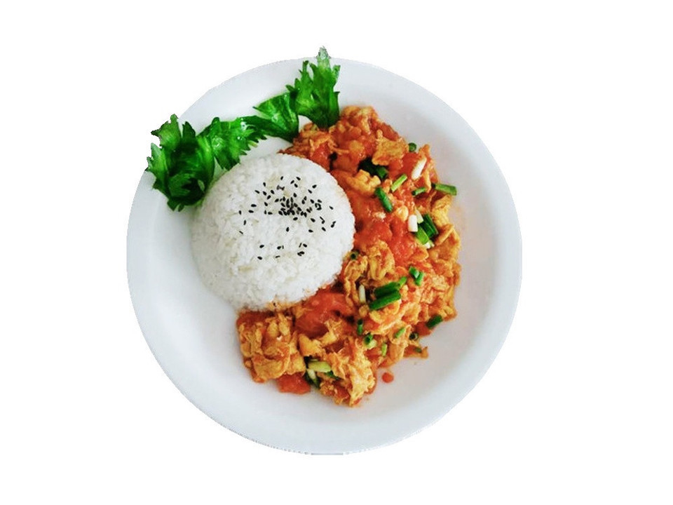 木须柿子盖饭图片