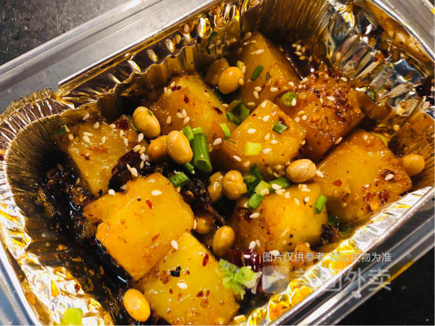 锡纸米豆腐图片