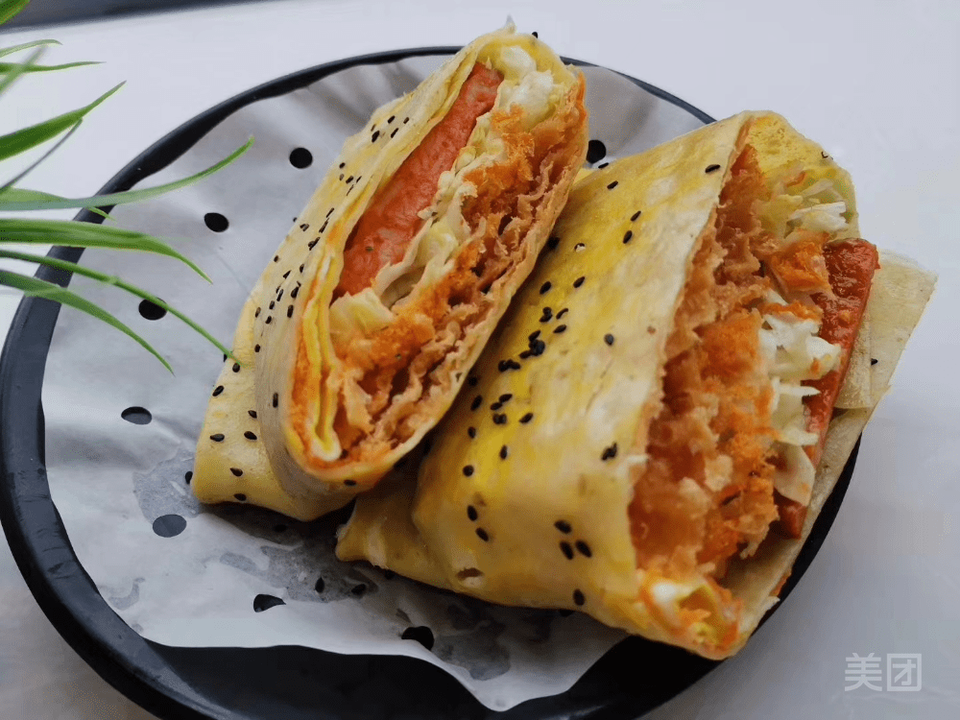 鸡排煎饼果子图片