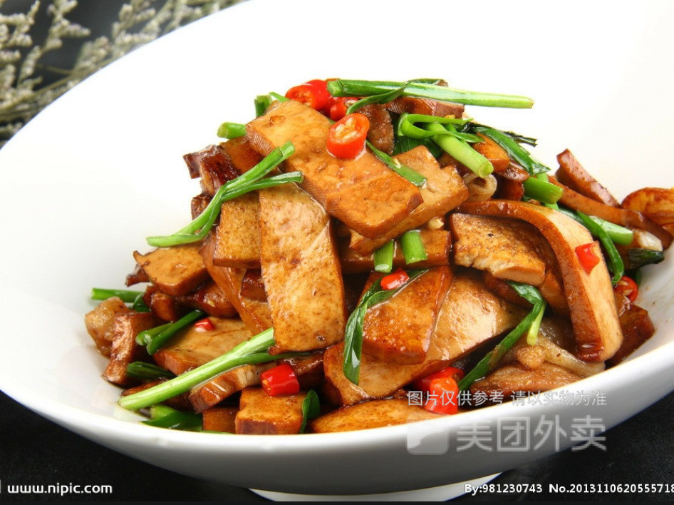 小炒柴火香干图片