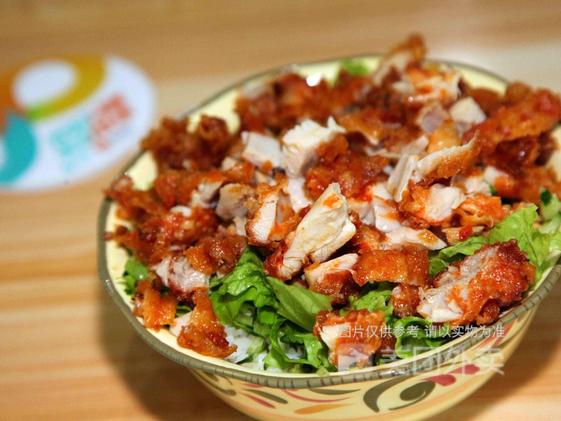 黑椒脆皮鸡 辣椒酱 烤肉脆皮鸡双拼饭 热狗