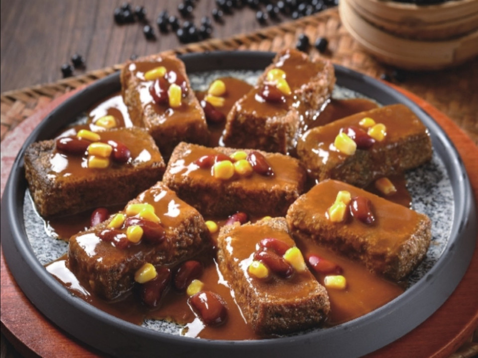 秘制养生黑豆腐图片