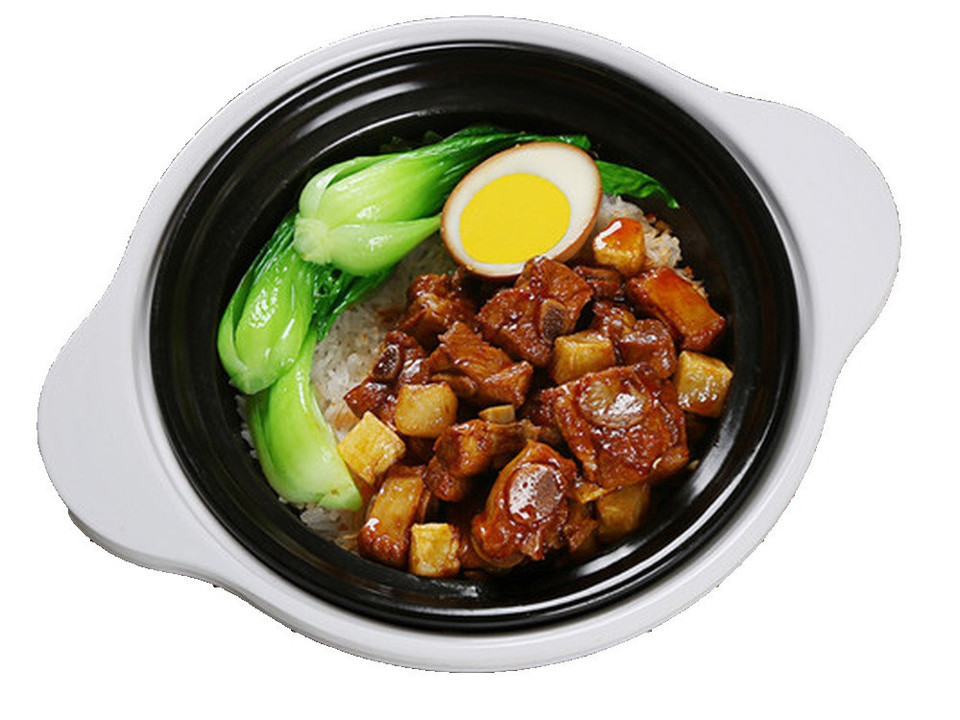 香干炒肉煲仔饭图片