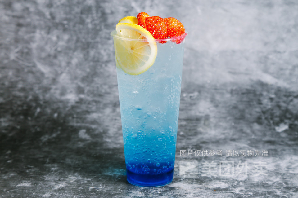 柠檬蓝柑冰茶图片