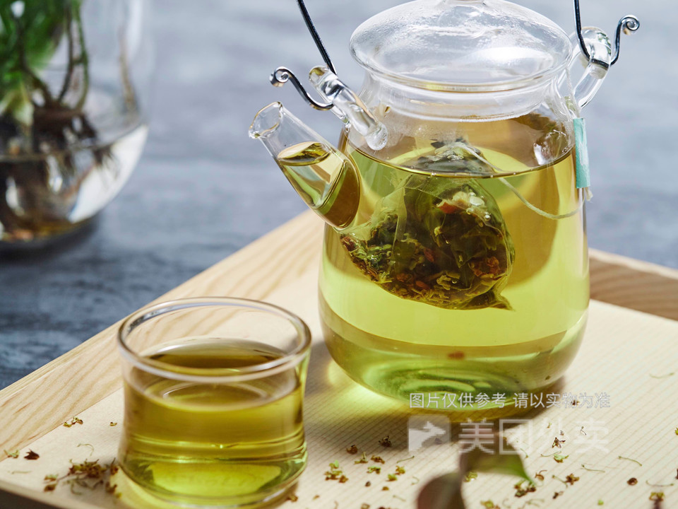 雪芝木樨青茶图片