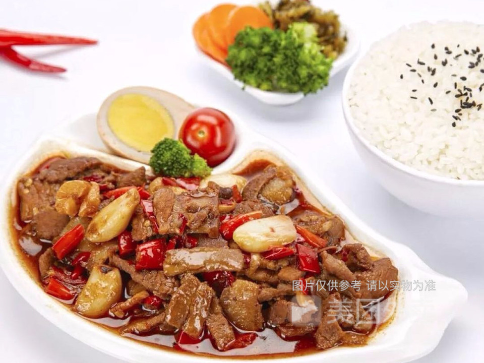 农家小炒肉饭图片