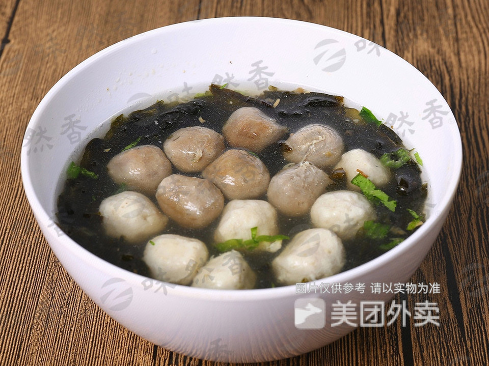 猪肉丸紫菜汤图片