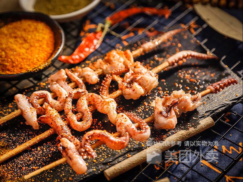 串街小巷鱿鱼脚串图片