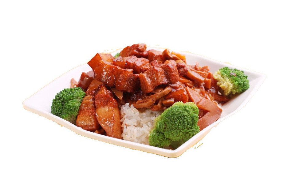 红烧肉盖浇饭图片