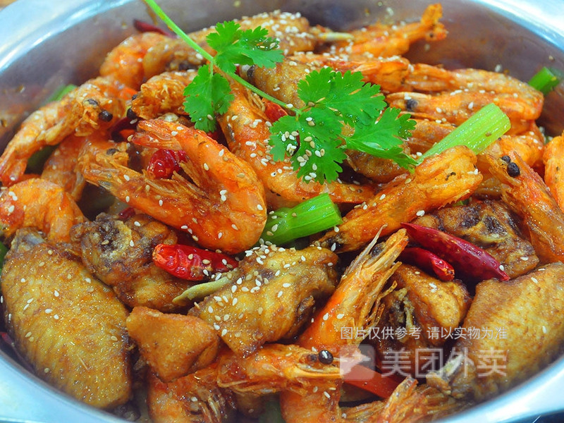 香辣鸡翅虾图片