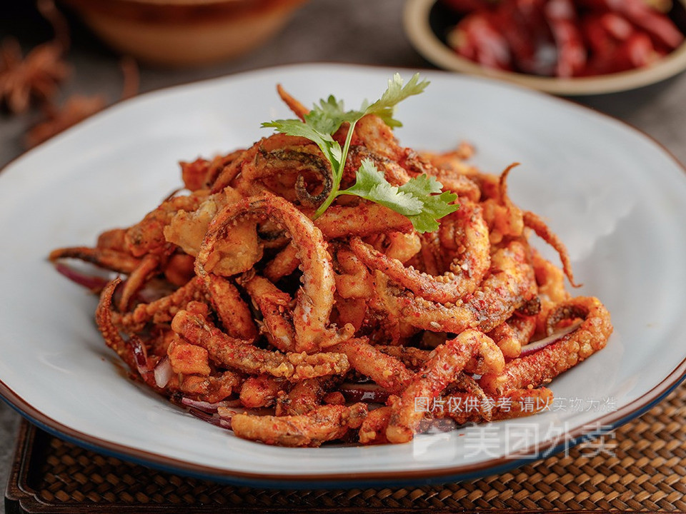 炒烤鱿鱼脚图片