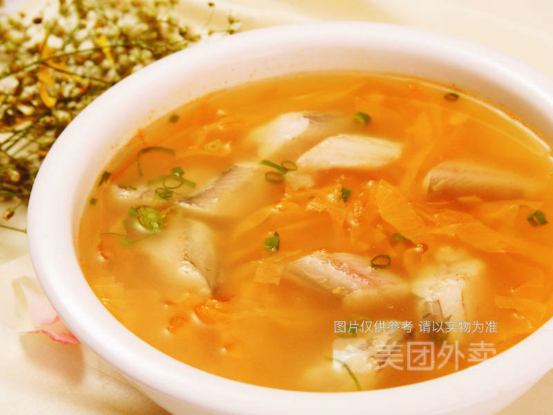 咸菜水潺汤图片
