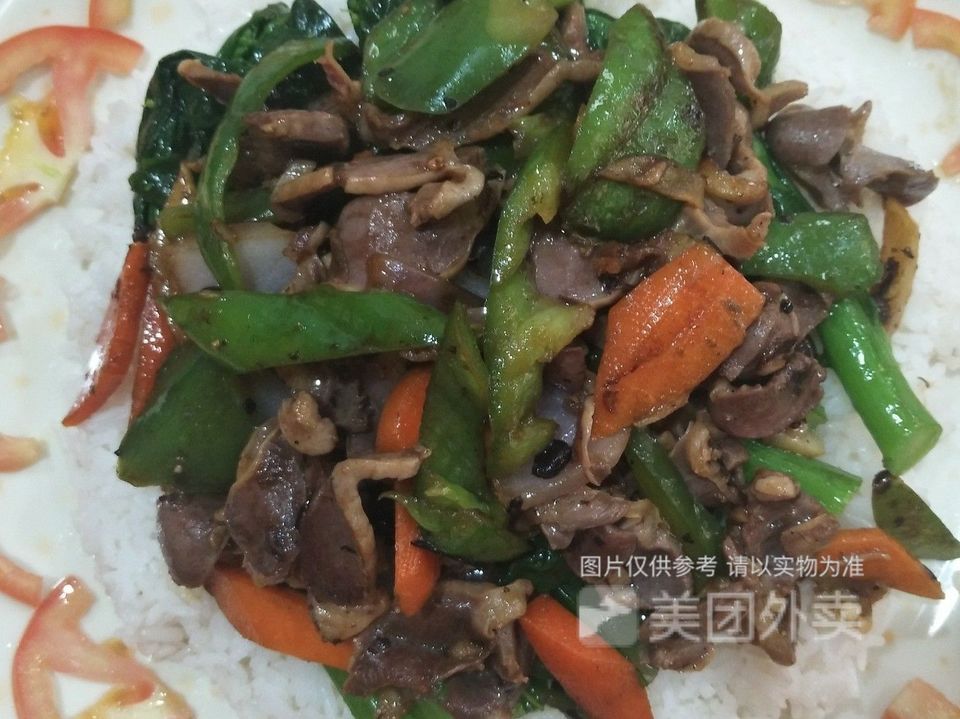 菜心牛肉饭图片