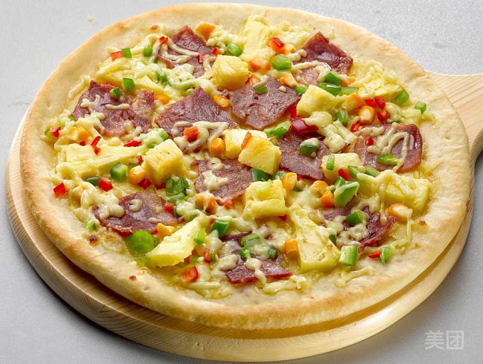 鲜香菇培根披萨图片