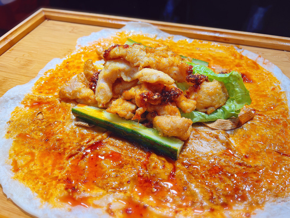 香酥鸡柳卷饼图片
